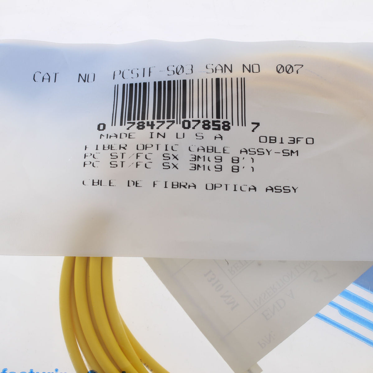 3M Leviton Fiber Optic Singlemode Simplex Patch Cables SM ST LC PC PCSTF-S03