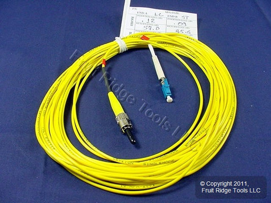 10M Leviton Fiber Optic Singlemode Simplex Patch Cable Cord ST LC PC PCSTL-S10