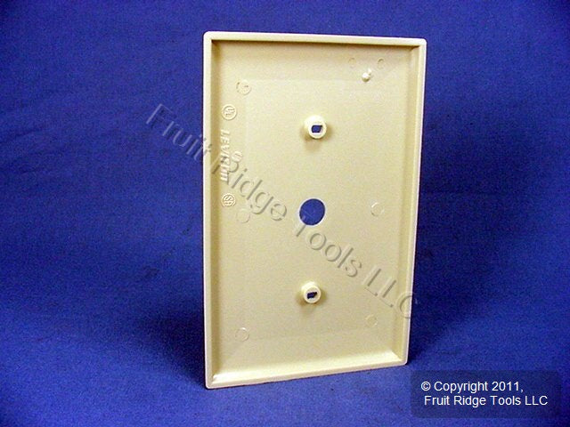 Leviton PJ11-I Ivory 1-Gang Phone .406" Unbreakable Midway Wallplate Strap Mount
