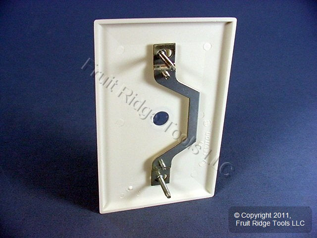 Leviton PJ11-W White 1-Gang Phone .406" Unbreakable Midway Wallplate Strap Mount