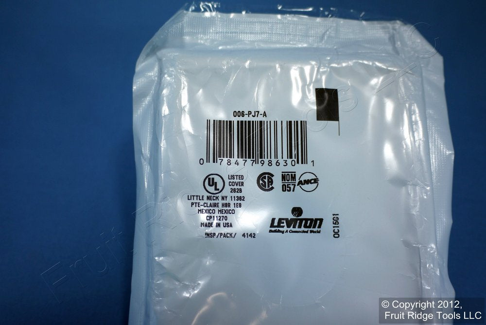 Leviton PJ7-A Almond 1-Gang 1.406in. Outlet Unbreakable Midway Wallplate Cover