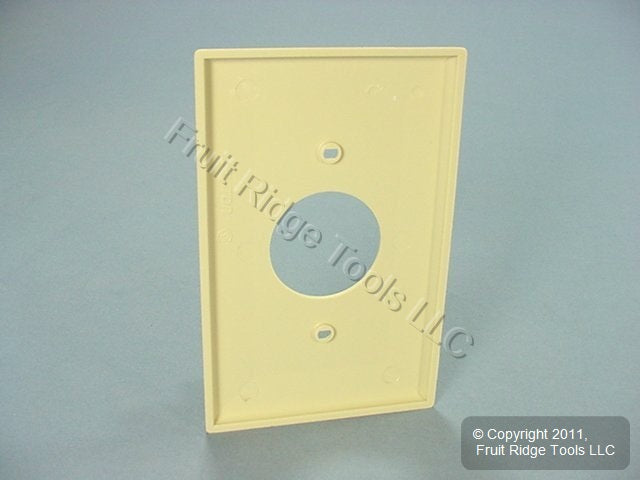 Leviton PJ7-I Ivory 1-Gang 1.406in. Outlet Unbreakable Midway Wallplate Cover