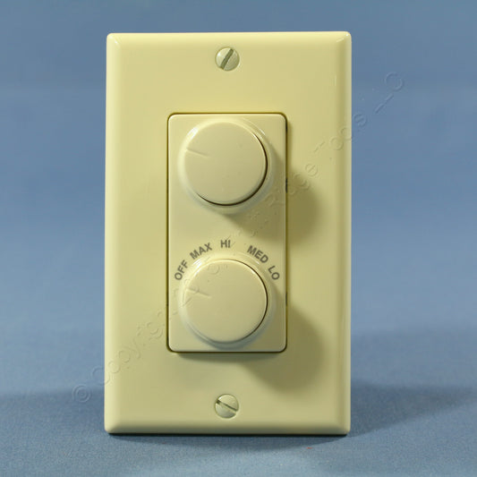 Leviton Almond Ceiling Fan 4-Speed Control Light Dimmer Switch 300W RTD01-10A
