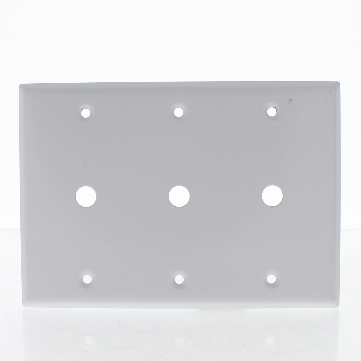 Leviton White Painted Metal 3-Gang Telephone Cable Box Mount Standard Wallplate