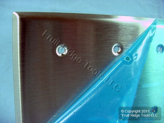Leviton 5-Gang Non-Mag Stainless Steel Blank Wallplate Cover Strap Mount S54-N