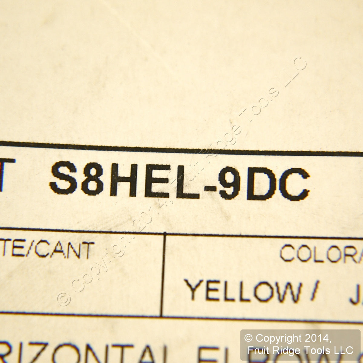 Leviton S8HEL-9DC Yellow Fiber Patch Panel Raceway Duct Conduit 4"x8" 90° Elbow