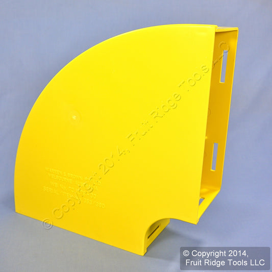 Leviton S8HEL-9DC Yellow Fiber Patch Panel Raceway Duct Conduit 4"x8" 90� Elbow