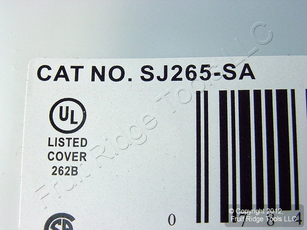 Leviton SJ265-SA Almond 5-Gang Decora Unbreakable Nylon Midway Screwless Cover