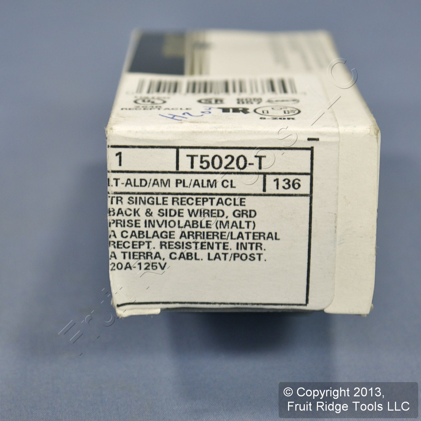 Leviton Light Almond Tamper Resistant Single Outlet Receptacle 20A T5020-T