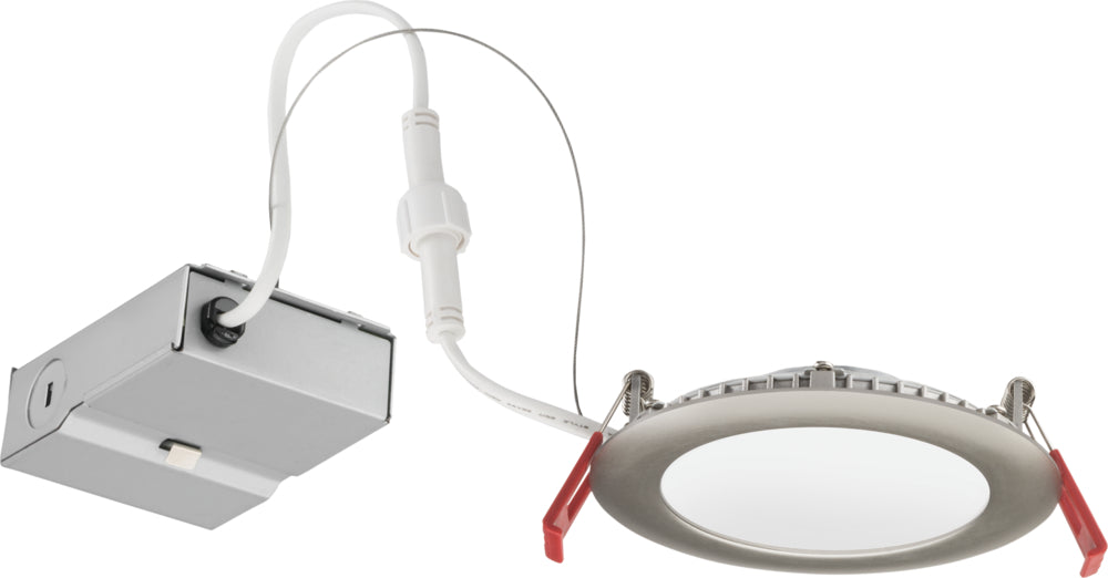 Lithonia 4" Wafer-Thin LED Downlight Brushed Nickel Retrofit WF4-LED-40K-BN-M6