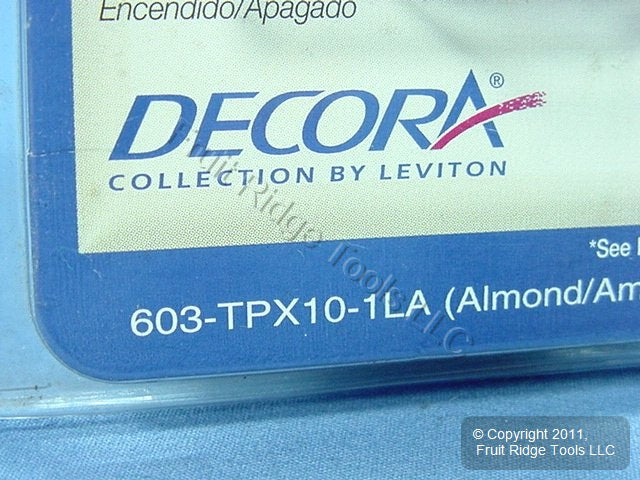 Leviton TPX10-1LA Almond Mark 10 Fluorescent Touch Light Dimmer Switch 1000VA