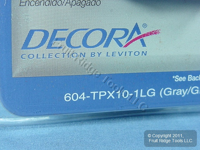 Leviton TPX10-1LG Gray Mark 10 Fluorescent Touch Light Dimmer Switch 1000VA