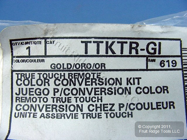 Gold/Ivory Color Conversion Kit for True Touch Multi-Remote Dimmer TTKTR-GI
