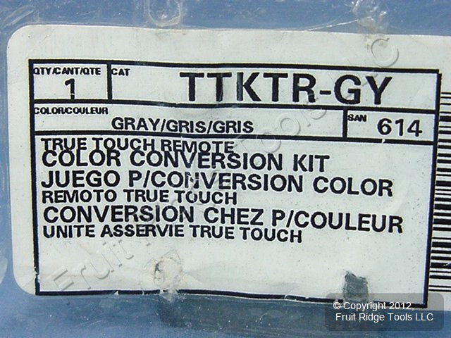 Gray Color Conversion Change Kit for True Touch Multi-Remote Dimmer TTKTR-GY
