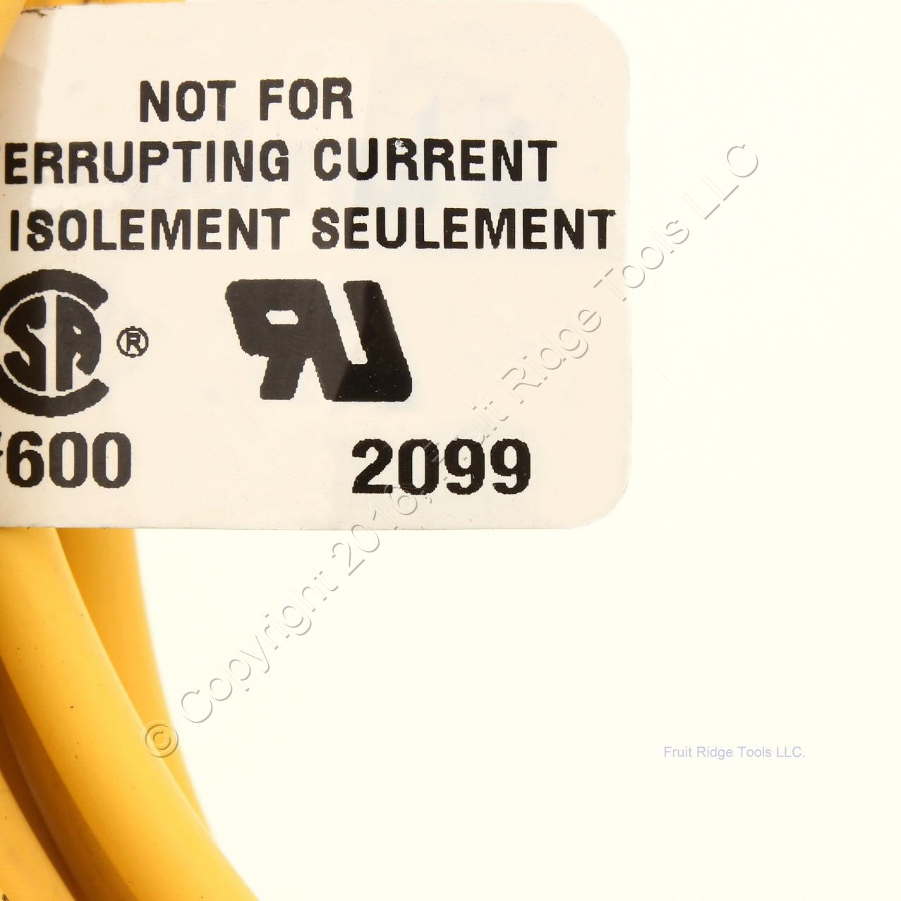 Lumberg Automation 2099-5M Yellow Sensor Cordset 300V 22/3 5 Meters