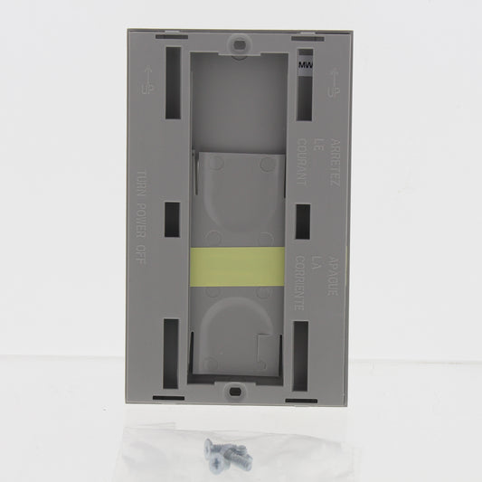 Lutron NT-S-NFB-GR Matte Gray 1-Gang Faceplate Nova T Architectural Wallplate