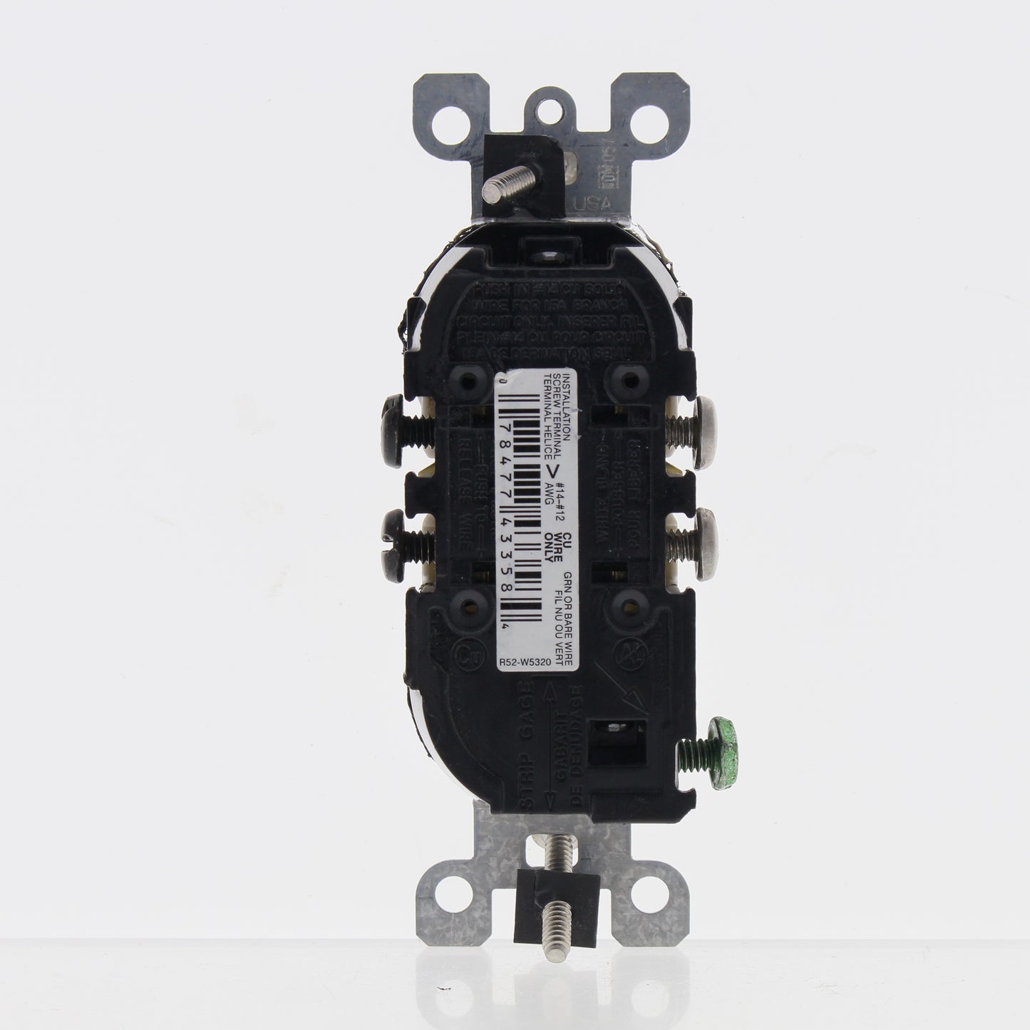 Leviton White Scratched Tamper Weather Resistant Outlet 5-15R 15A Bulk W5320-T0W