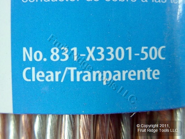 Leviton 18/2 AWG Flexible Clear PVC Speaker Wire 50 Ft X3301-50C