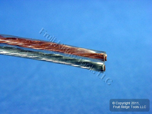 Leviton 18/2 AWG Flexible Clear PVC Speaker Wire 50 Ft X3301-50C
