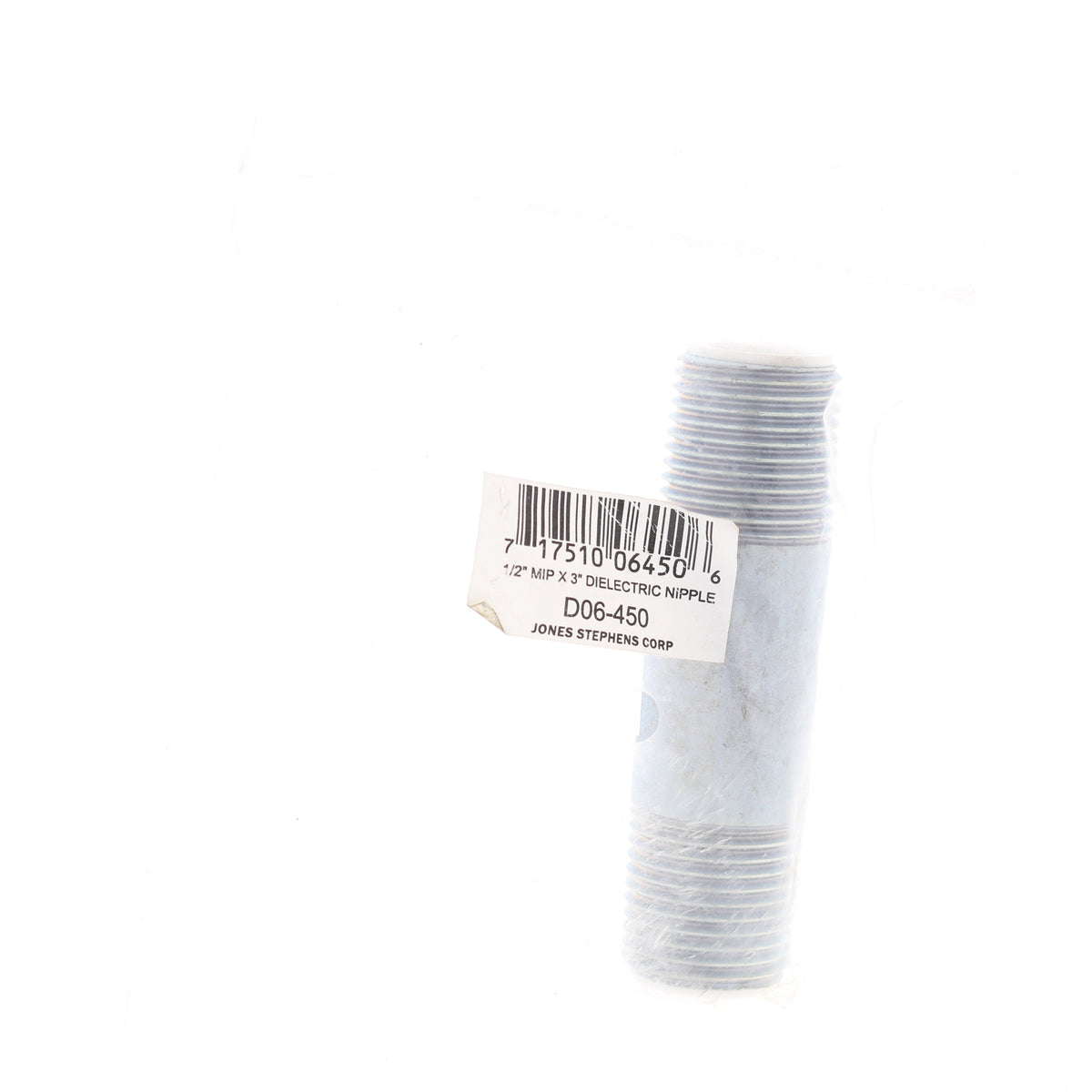 Matco-Norca Water Heater 1/2" MIP x 3" Dielectric Pipe Nipple Galvanized Steel