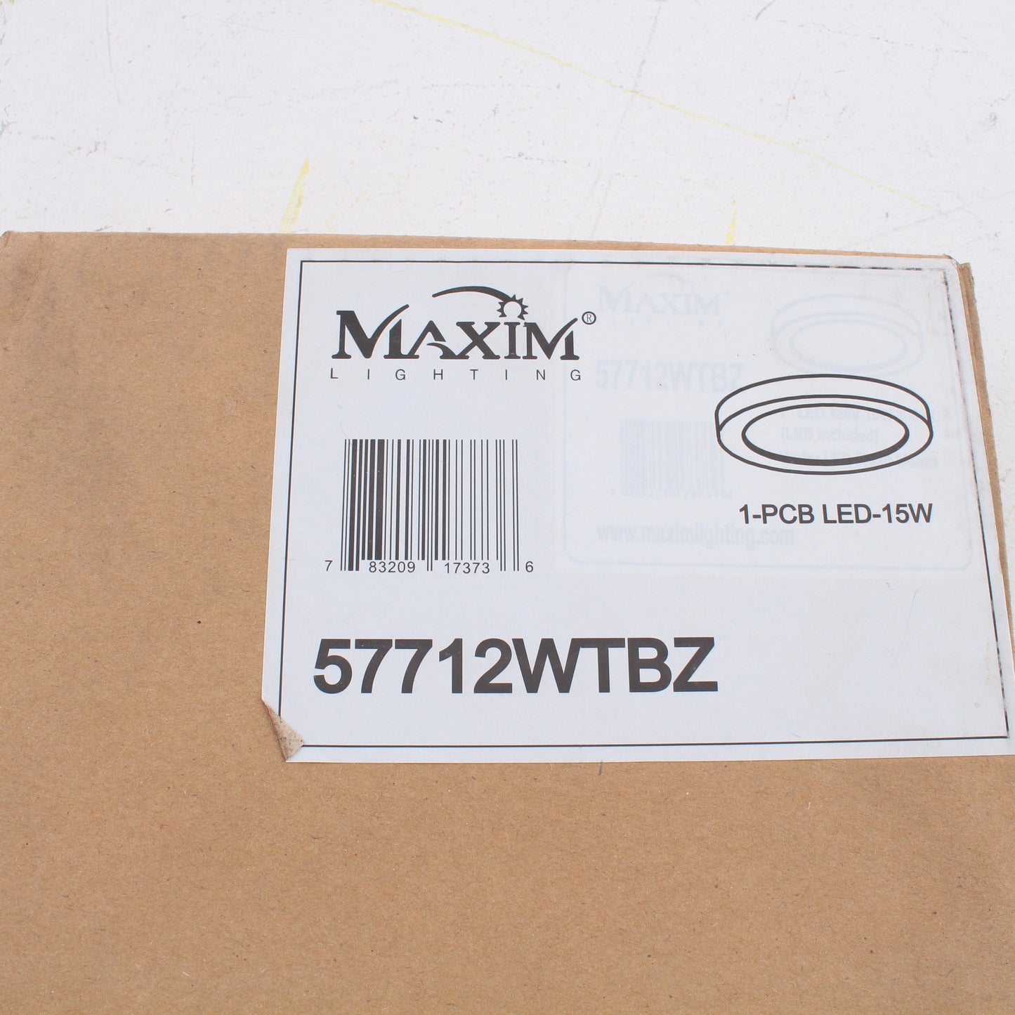 Maxim Black Wafer 7" RD LED Wall/Flush Mount 3000K 57712WTBZ