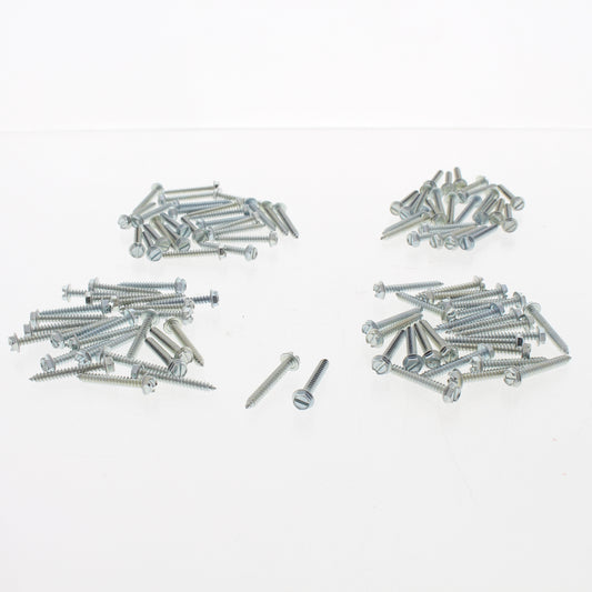 102-Pack Metallics #8 x 1-1/4" Drill Screws 1/4" Hex/Slotted Head Zinc DS162