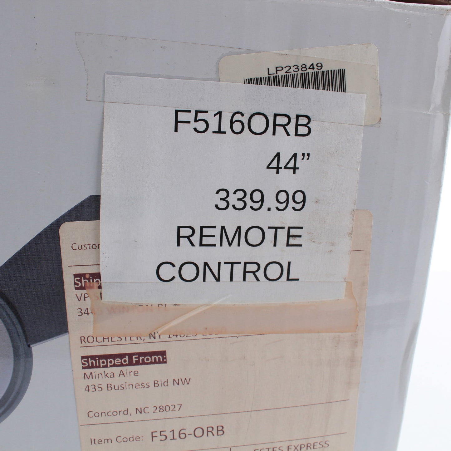 MinkaAire F516L-ORB Concept 44" 3-Blade LED Indoor Ceiling Fan w/ Remote
