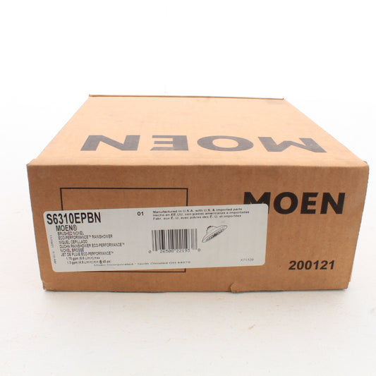 Moen S6310EPBN Exact Temp 7" Eco-Performance One-Function Rainshower Showerhead