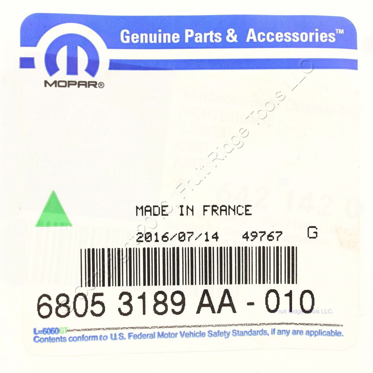 Mopar OEM Turbocharger Gasket for 07-09 Sprinter 2500 3500 Grand Cherokee