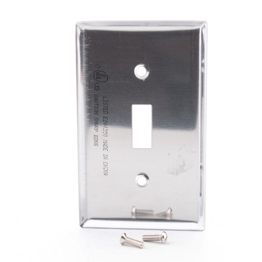 Morris 83010 Stainless Steel 1-Gang Toggle Switch Wall Plate Cover Switchplate