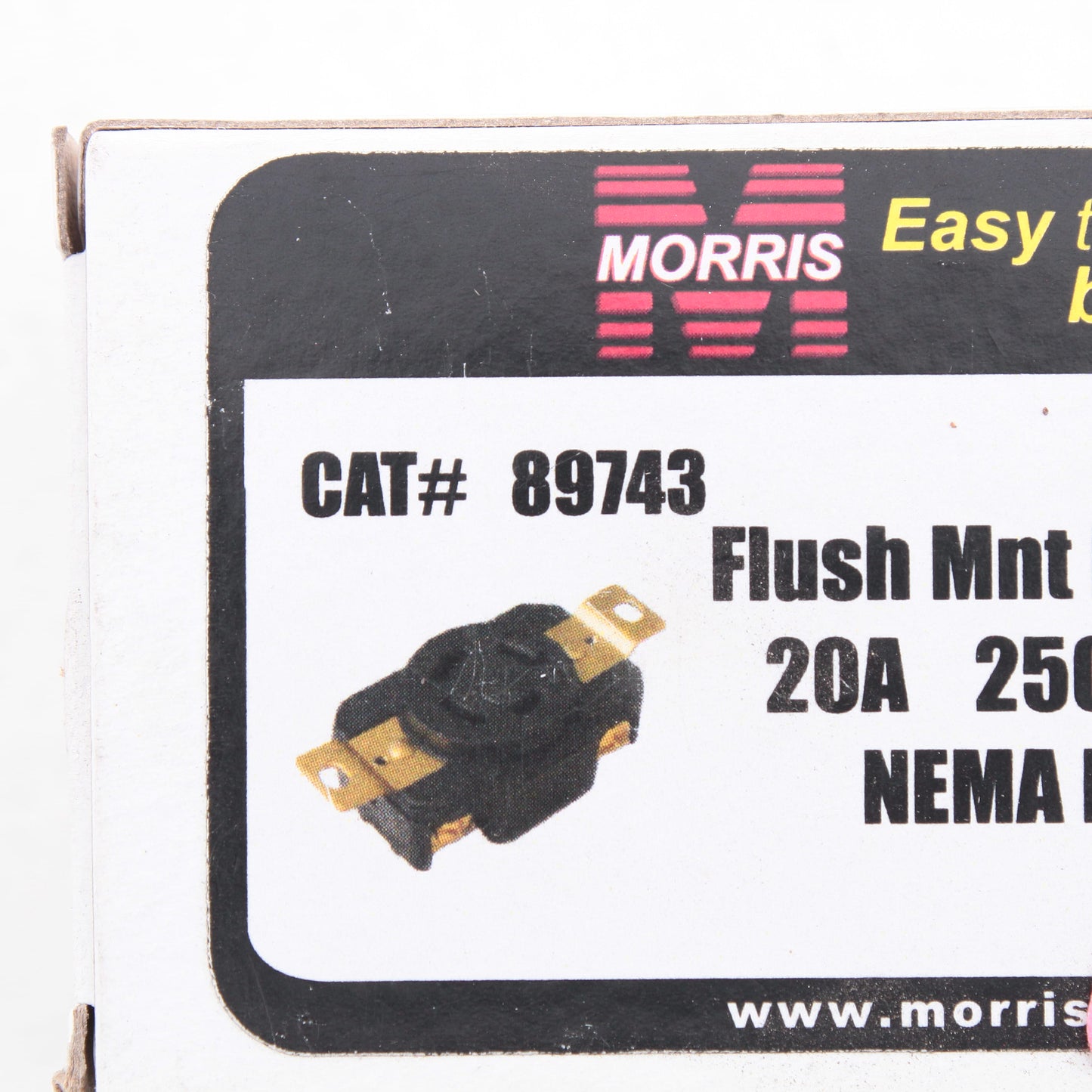 Morris 89743 Twist Turn Locking Receptacle Outlet L15-20R 20A 250V 3�