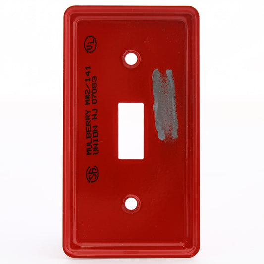 Mulberry 410243 Red Mini Utility 1-Gang Toggle Switch Wallplate Cover Plate