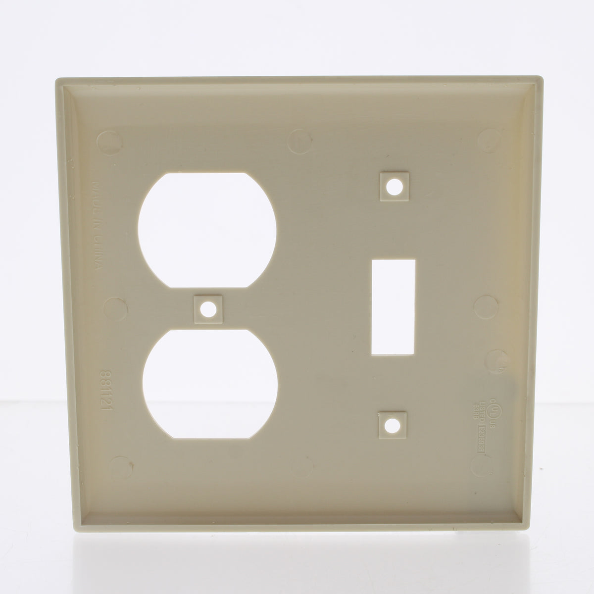 Mulberry 734532 Ivory 2-Gang Thermoplastic Unbreakable Standard Wallplate Cover