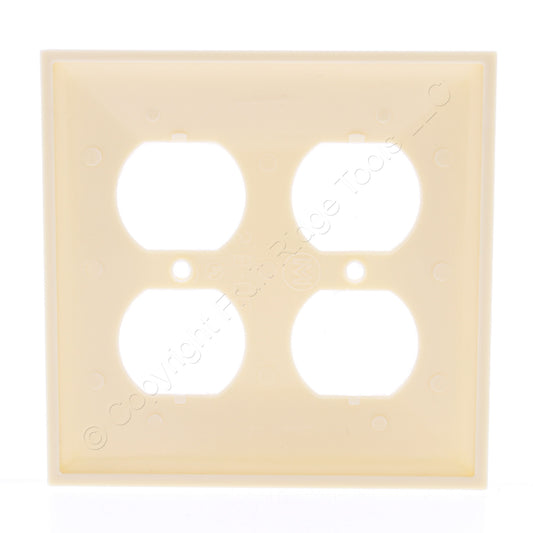 Mulberry 734802 Ivory 2-Gang Thermoplastic Unbreakable Standard Wallplate Cover
