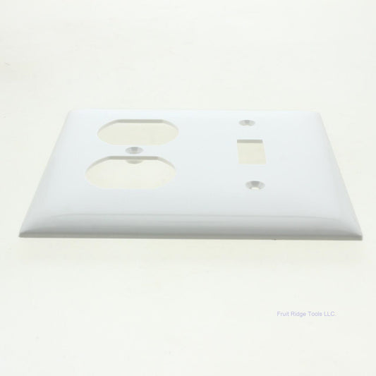 Mulberry 90532 White 2-Gang Thermoplastic Unbreakable Standard Wallplate Cover