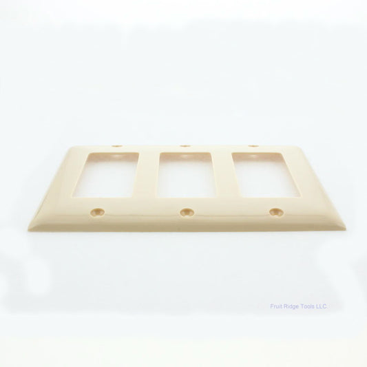 Mulberry 92403 Ivory 3-Gang Thermoplastic Unbreakable Standard Wallplate Cover