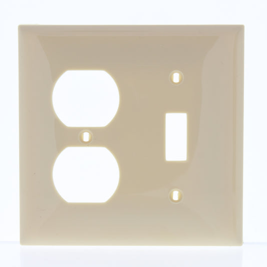 Mulberry 92532 Ivory 2-Gang Thermoplastic Unbreakable Standard Wallplate Cover