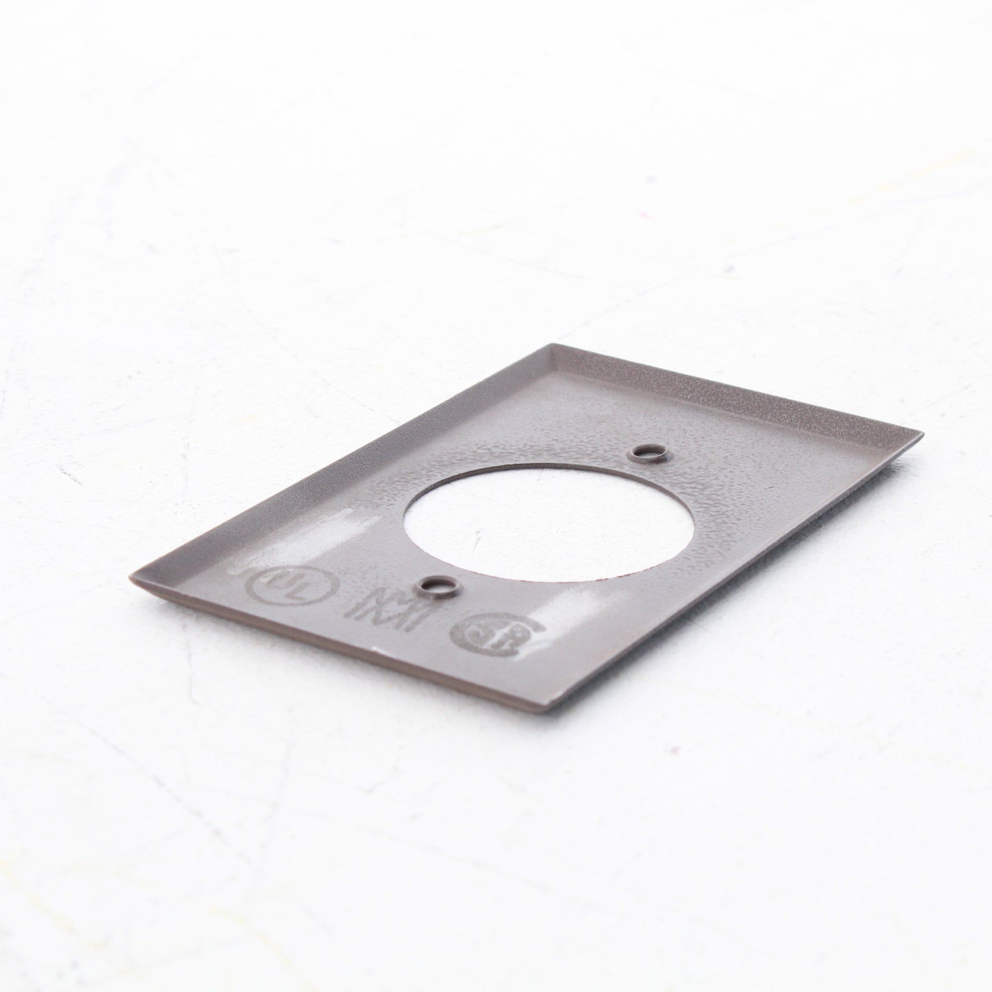Mulberry 98229 Brown 1-Gang 1.73" Power Outlet Painted Metal Wallplate Cover