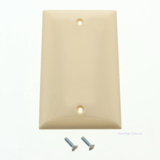 Mulberry AHP14I Ivory 1-Gang Blank Nylon Wallplate Standard Size Cover Box Mount