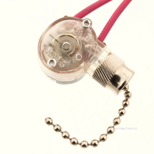 Necon Black 1/6A 125V 3A Pull String Switch 250VAC