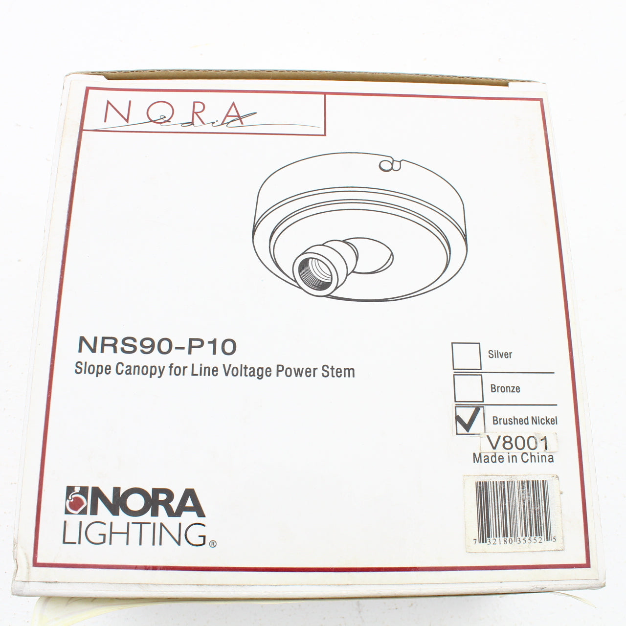 Nora NRS90-P10BZ Bronze Slope Canopy Light Fixture