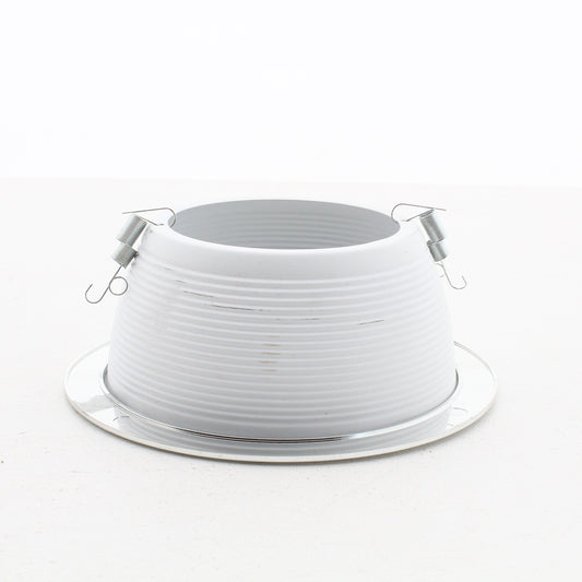 Nora NTM-31C 2PK 6" Br/Par30 Stepped Baffle with Plastic Ring White/Chrome
