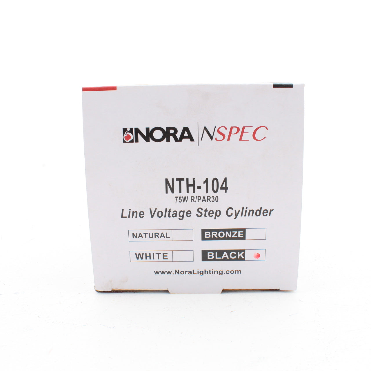 Nora Lighting NTH-104B Black 6" PAR30 Step Cylinder Trackhead Fixture E26 75W