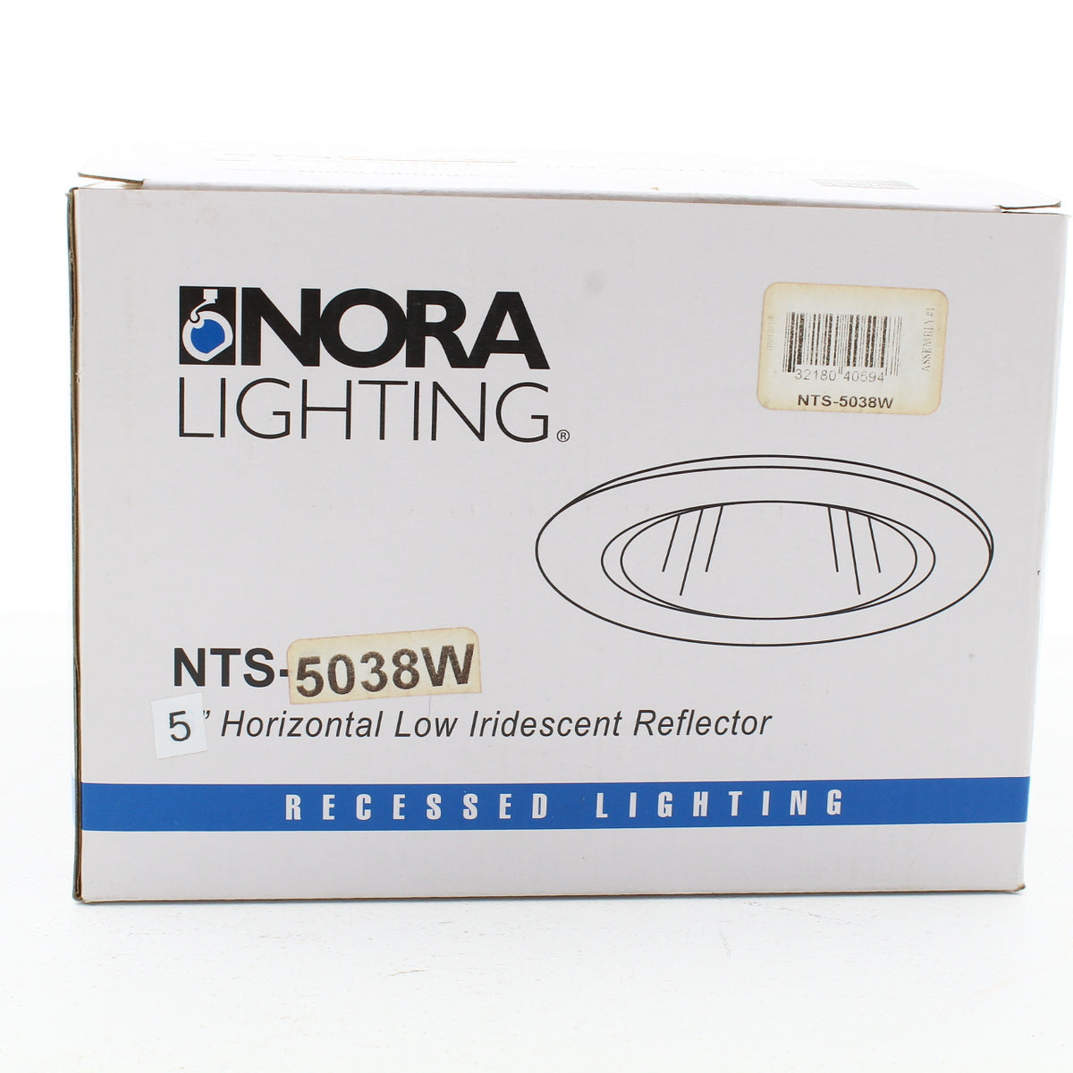 Nora Lighting NTS-5038W Specular Clear Reflector for Decorative Glass, White