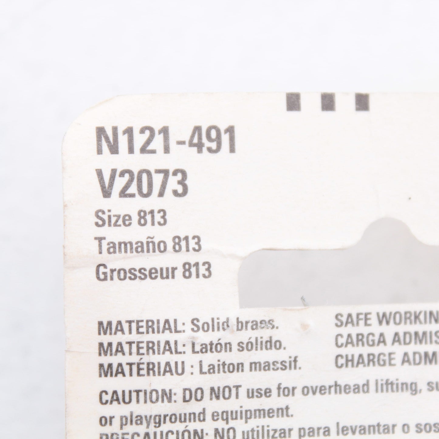 National N121-491 Solid Brass Ceiling Hanging 7/8" Closed S-Hooks V2073 3pcs