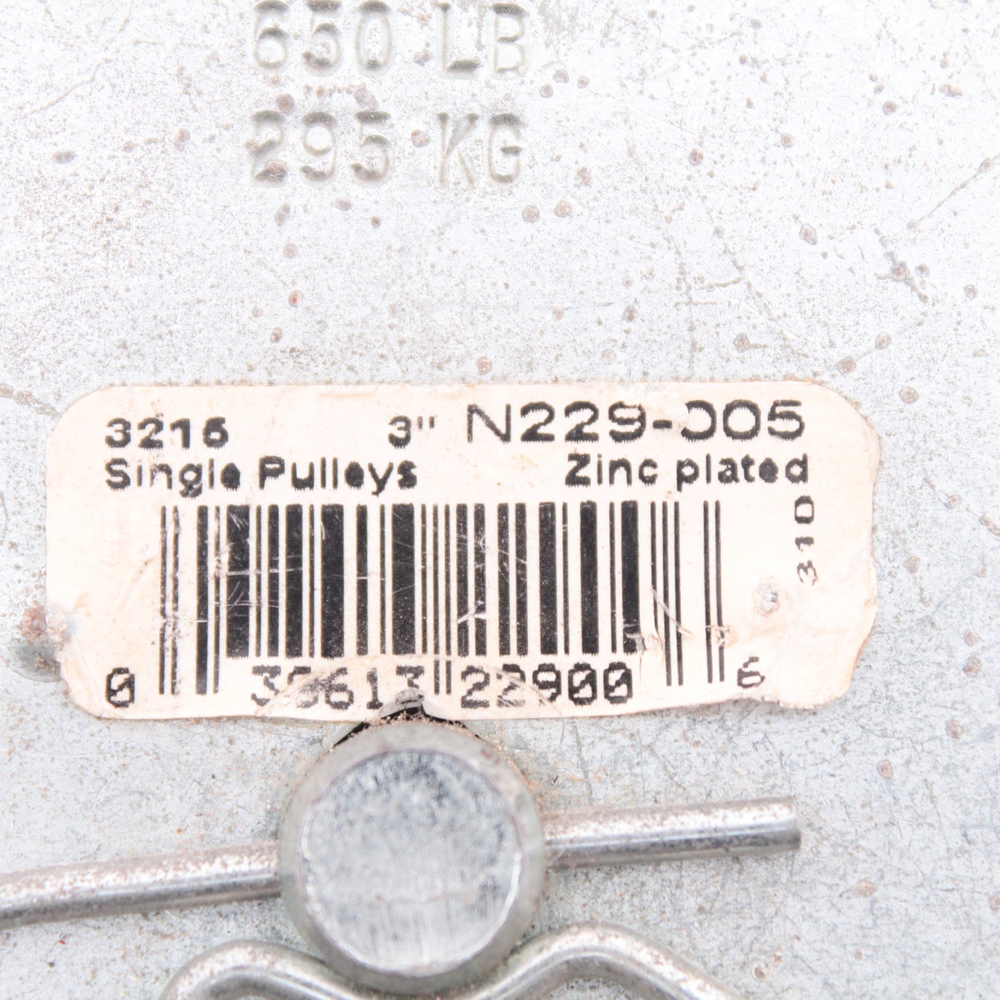 National Hardware N229-005 Zinc Plated Steel 3" Swivel Hook Single Pulley 3223BC