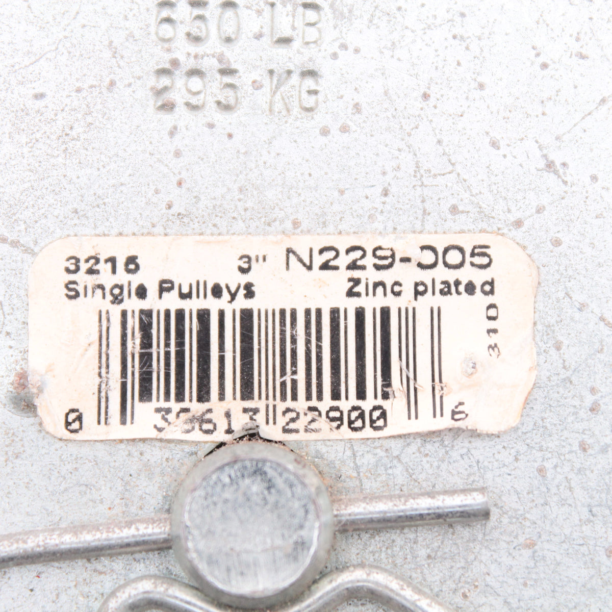 National Hardware N229-005 Zinc Plated Steel 3" Swivel Hook Single Pulley 3223BC