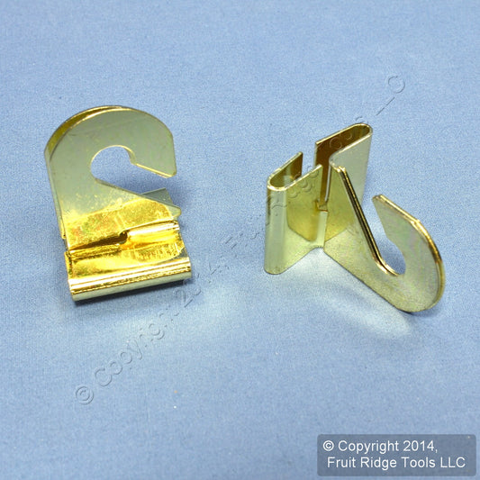 2 National Hardware Brass Steel 2" SuspEnded Ceiling Hanging Hook V2669 N274-977