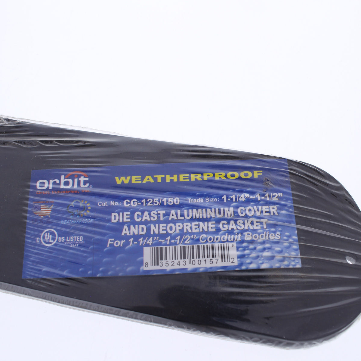 Orbit Weatherproof CG-125/150 1-1/4" Conduit Body Die Cast Aluminum Cover Gasket