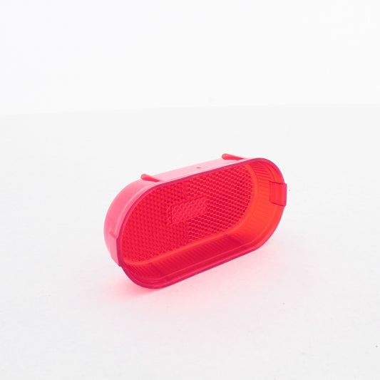 Peterson 108-15R Red 4-1/8" Snap-On Oblong Replacement Lens with Reflector